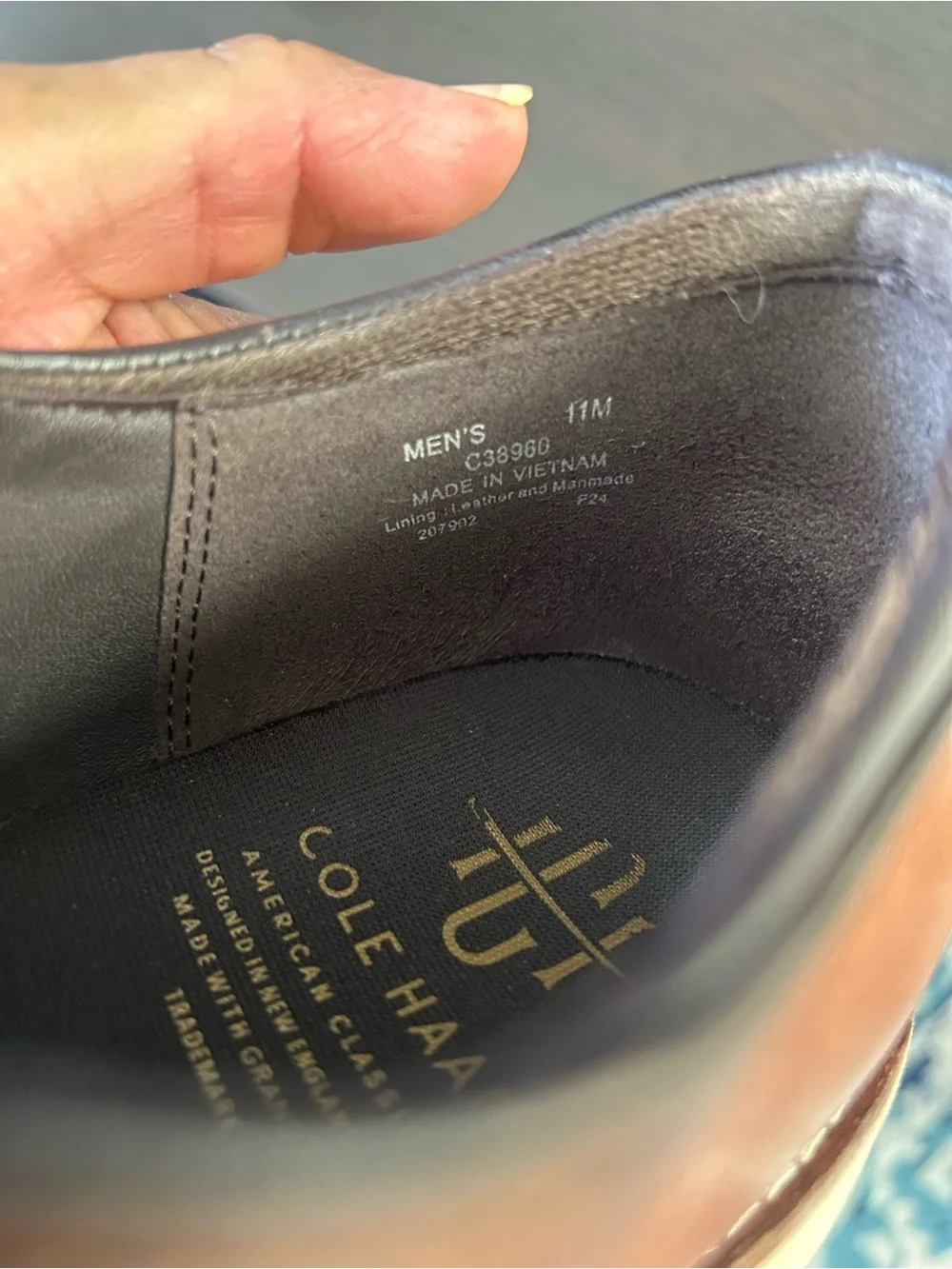 Cole Haan men’s American classic Oxford Brown Leather Derby Shoes